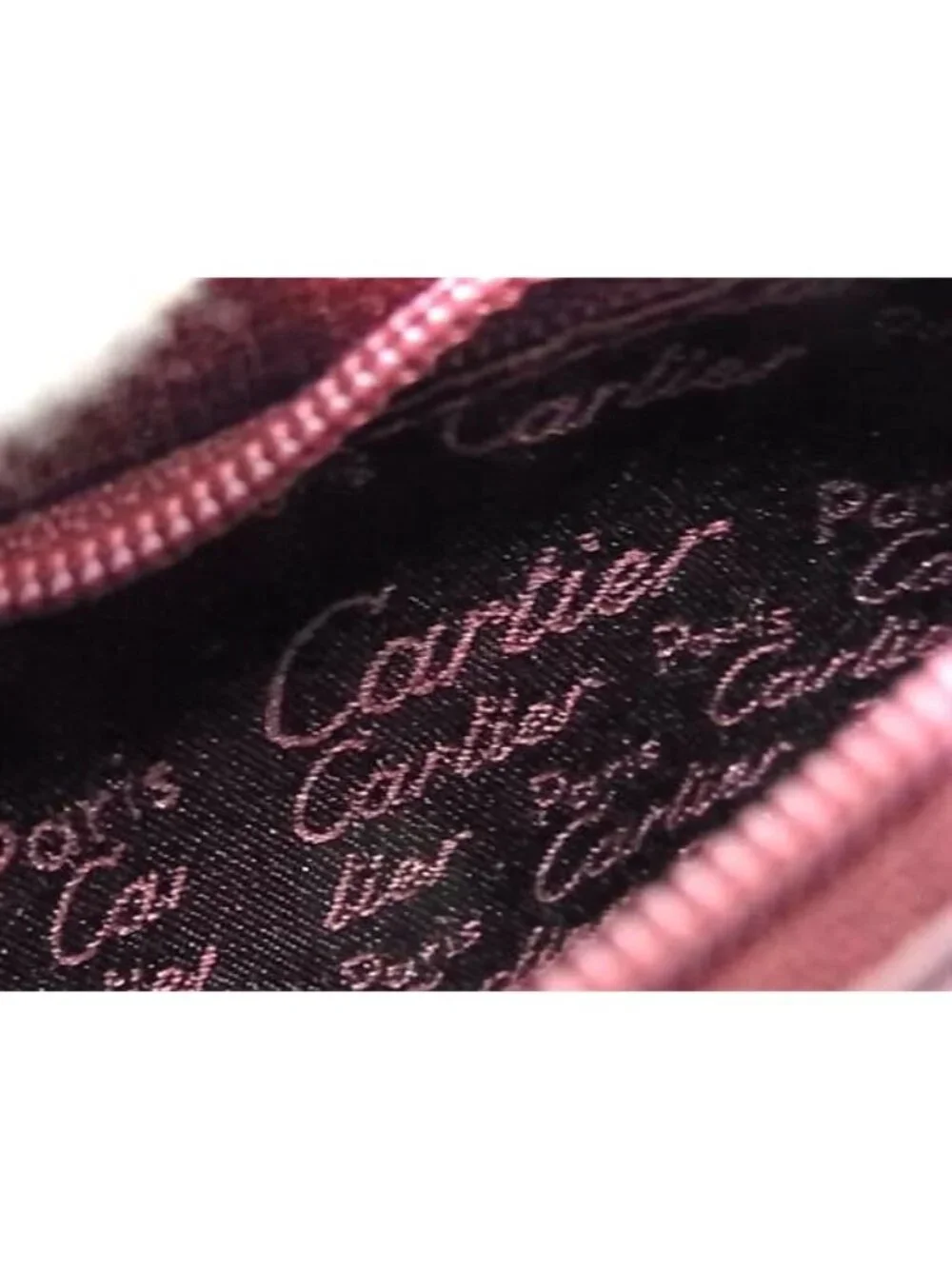 Cartier Must Line Leather Pouch Multi Case Bordeaux
